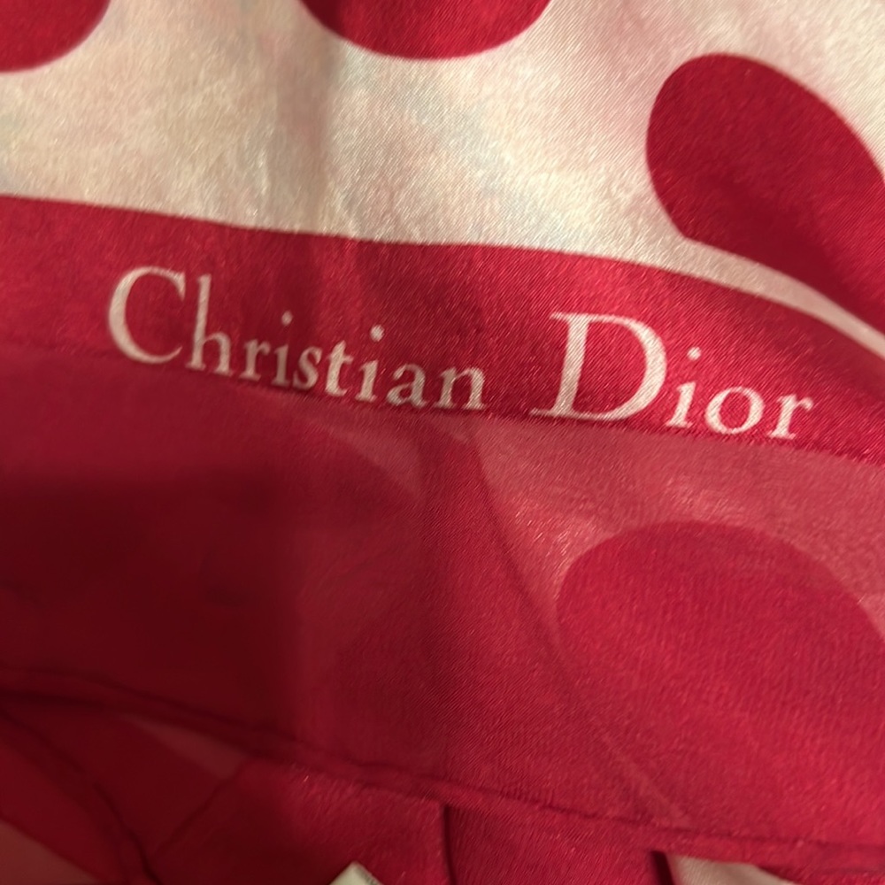 Christian Dior large shawl scarf silk - Picture 2 of 9